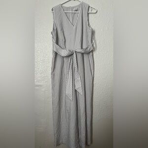 Calvin Klein Women's White and Black Jumpsuit